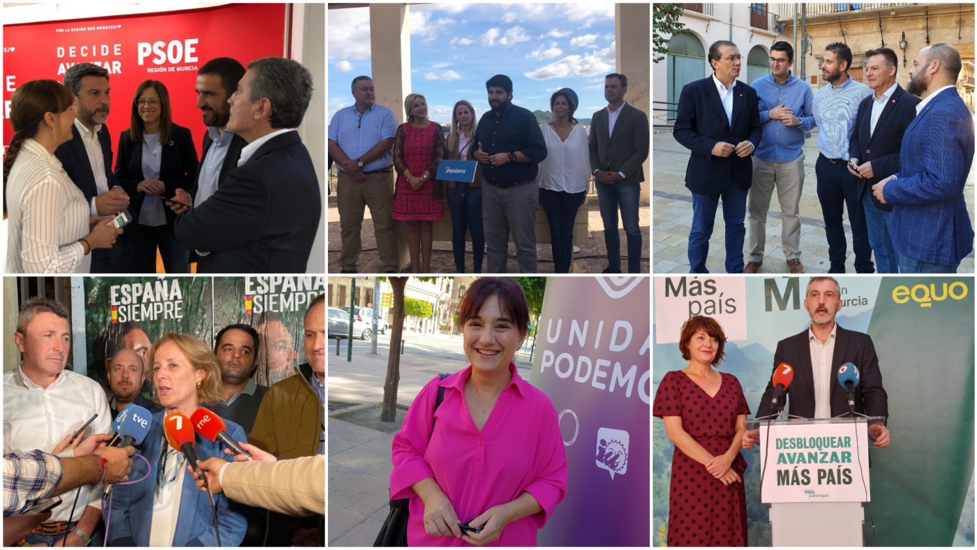 Actos de campaña de los diferentes partidos