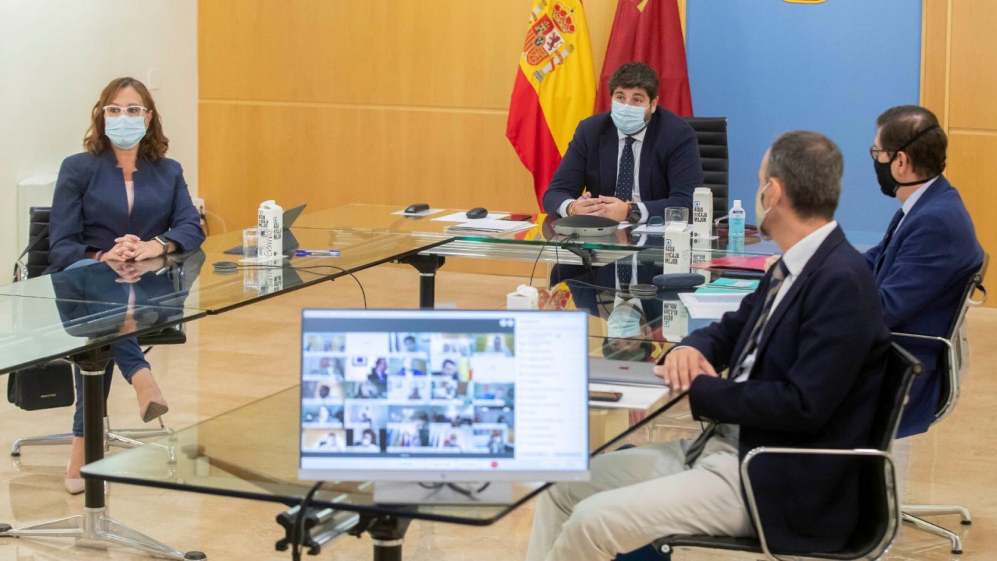 Reunión telemática con los alcaldes de los municipios de la Región