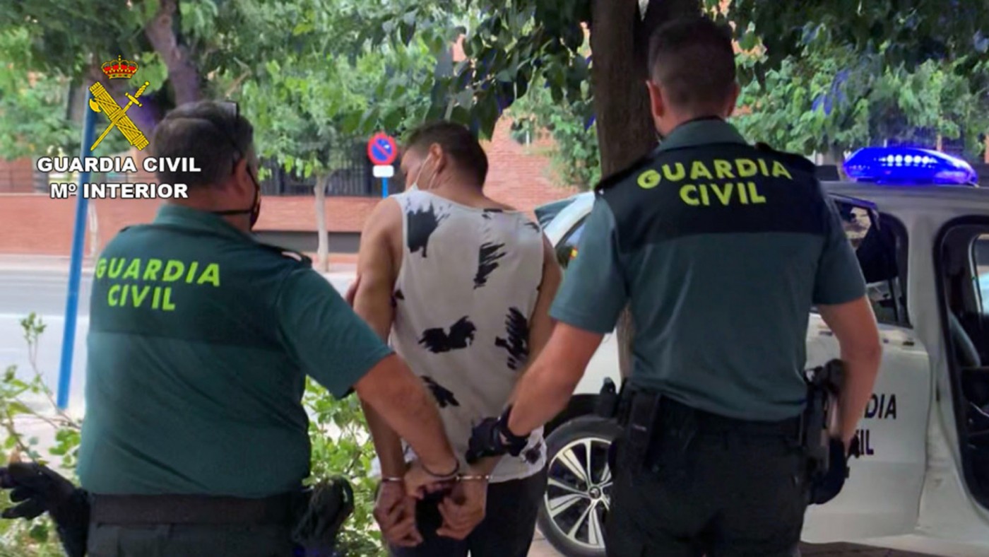 Detención de un delincuente de Alguazas. Guardia Civil