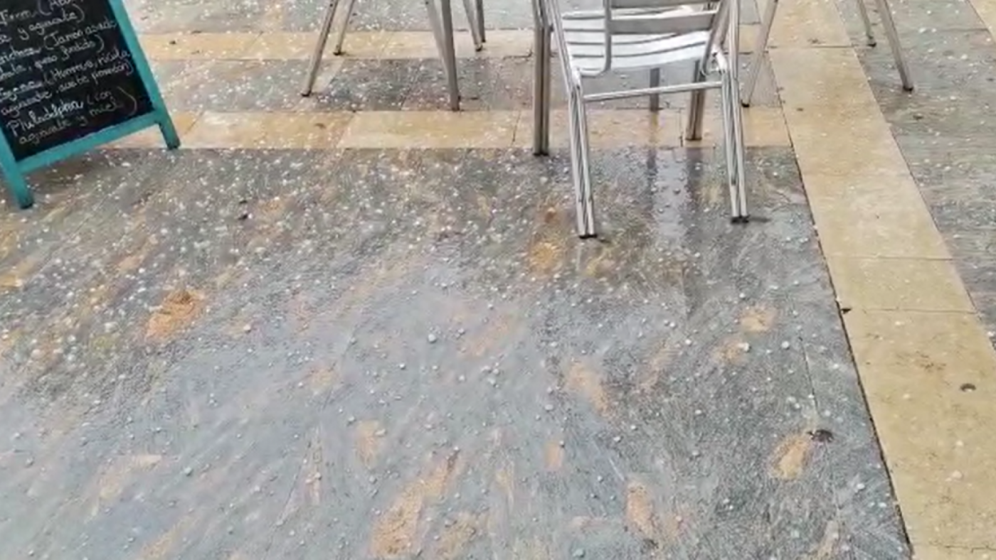 Lluvia con granizo en San Javier