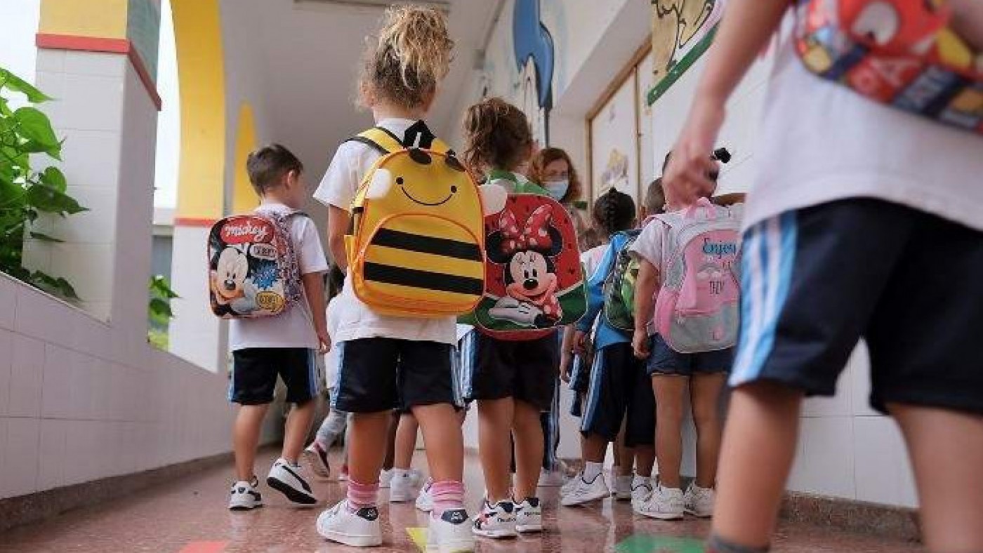 Alumnos de Infantil en un centro educativo de Murcia. ORM