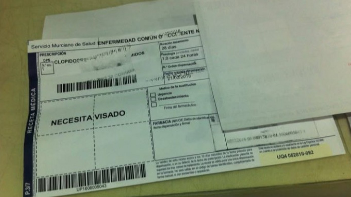 Investigados seis facultativos en Murcia por firmar recetas falsas para engordar las ventas de un laboratorio al Servicio Murciano de Salud 