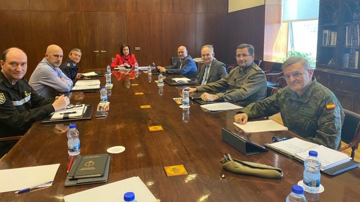 Reunión de coordinación del estado de alarma en el Ministerio de Defensa
