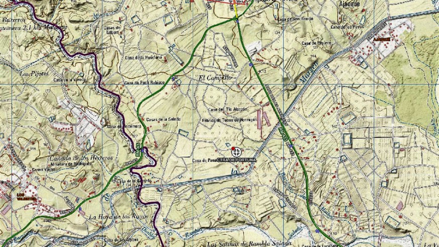 Mapa facilitado por el 112 sobre el lugar del suceso
