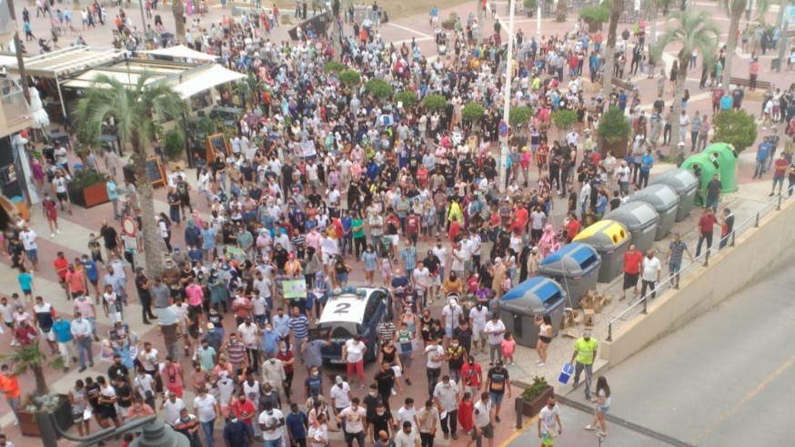 Protesta multitudinaria en Puerto de Mazarrón