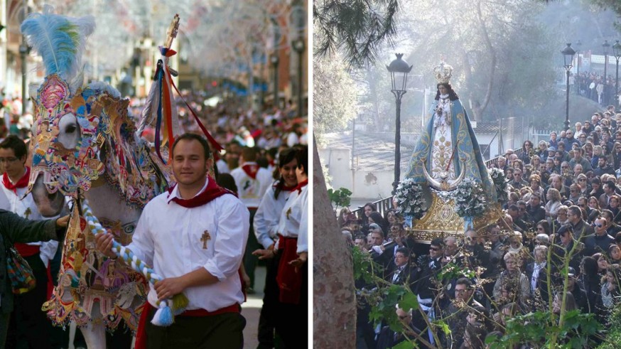 TURNO DE NOCHE. La Virgen de Yecla y los Caballos del Vino de Caravaca: dos poblaciones unidas por las fiestas