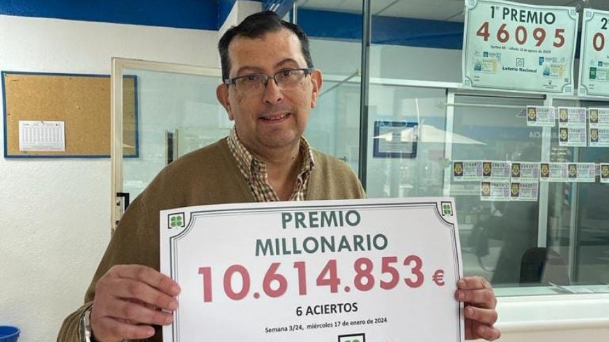 Un acertante de Lorca se lleva un premio de 10,6 millones de euros en la Bonoloto