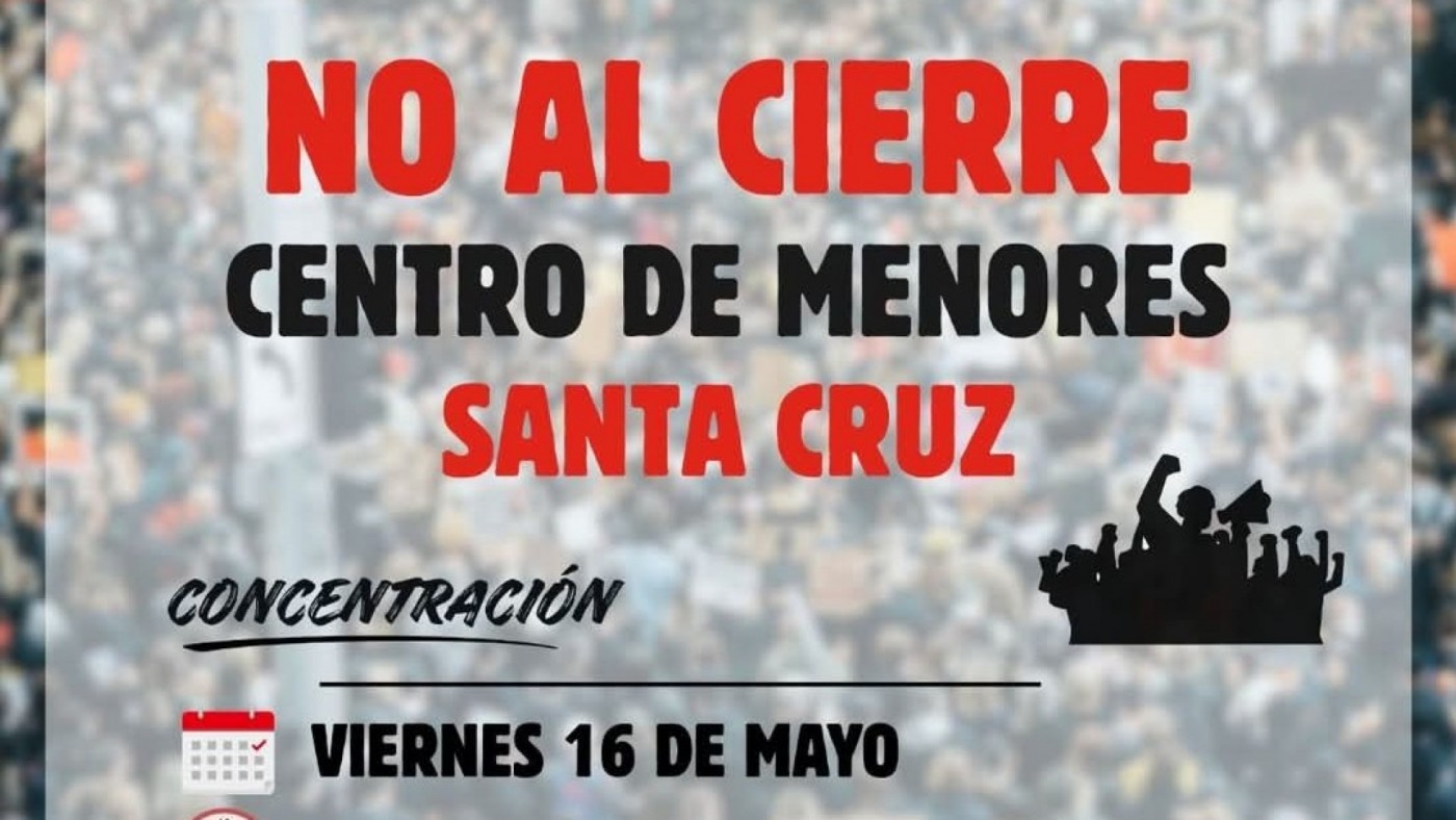 CCOO se concentra este viernes en contra del cierre del centro de menores de Santa Cruz