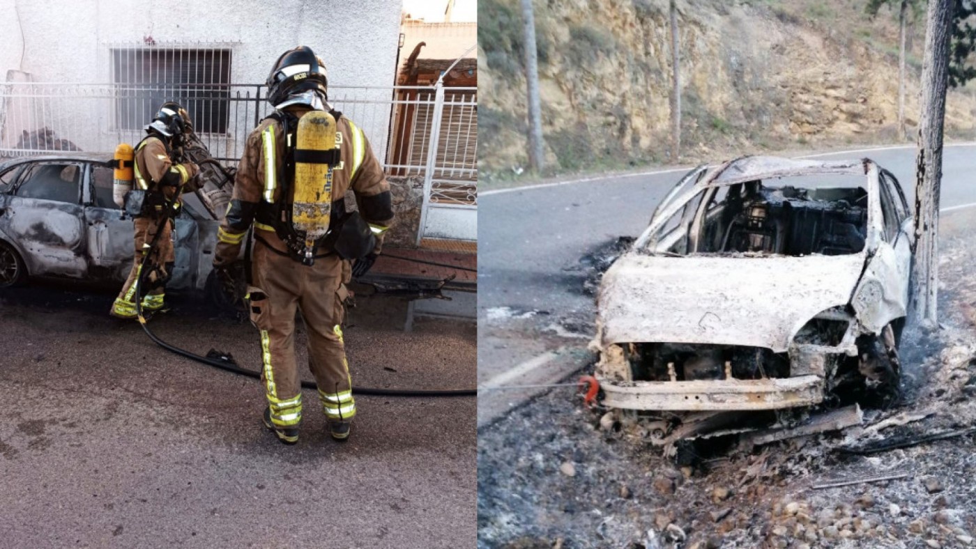 Arde un vehículo sin ocupantes en una calle de La Algaida (Archena)