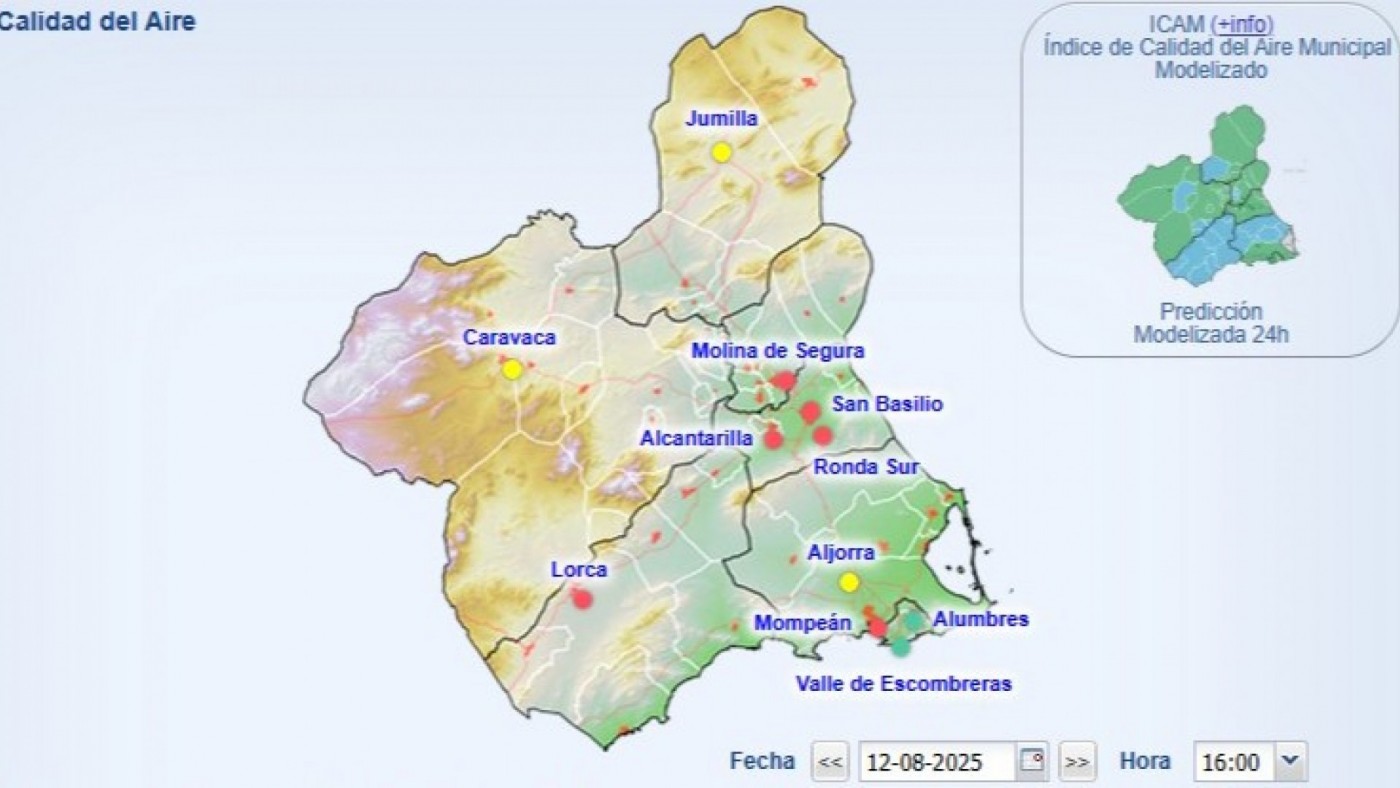 Mala calidad del aire en buena parte de la Región