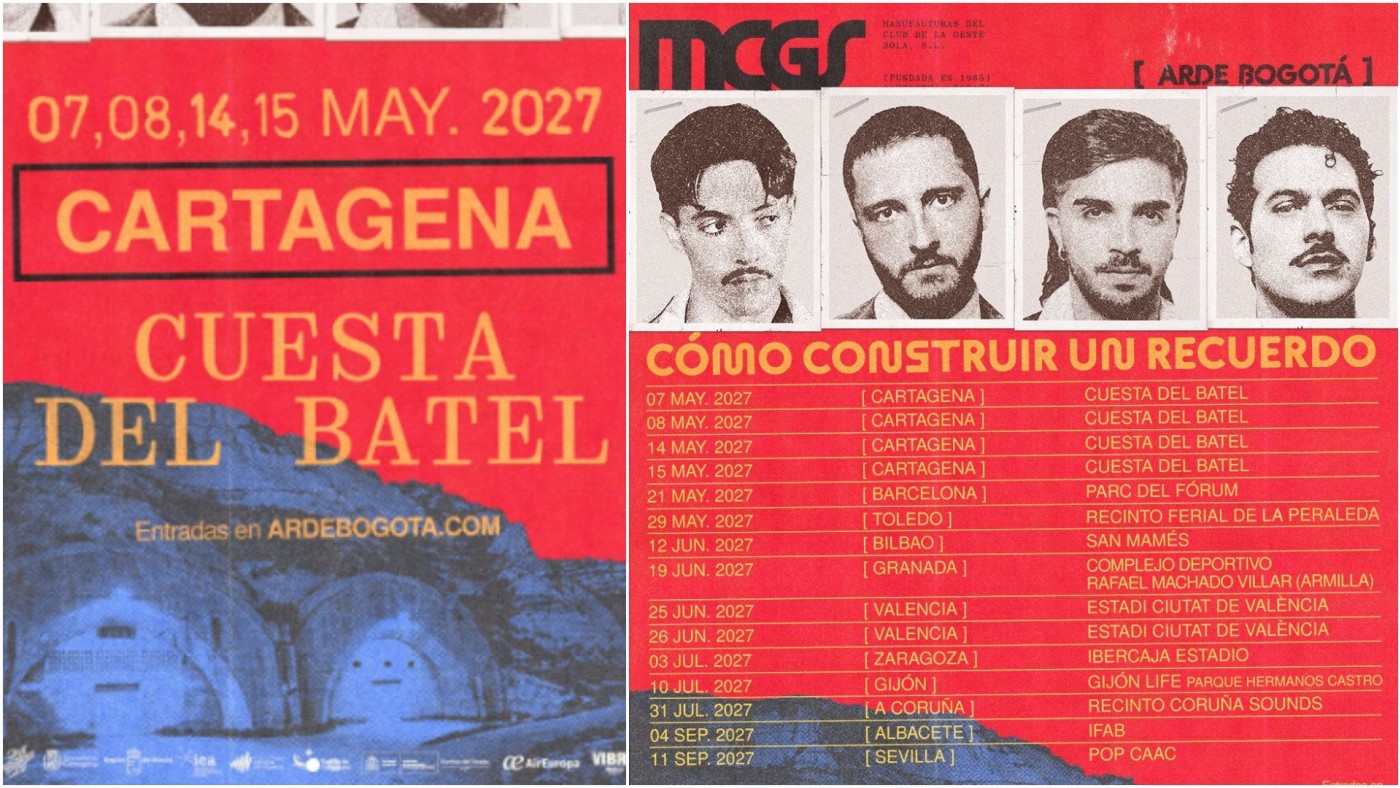 Arde Bogotá arranca la gira de 2027 con cuatro conciertos en Cartagena
