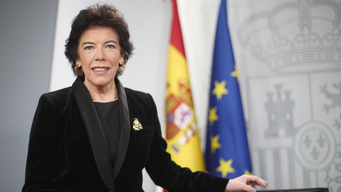 Isabel Celáa en la rueda de prensa del Consejo de Ministros