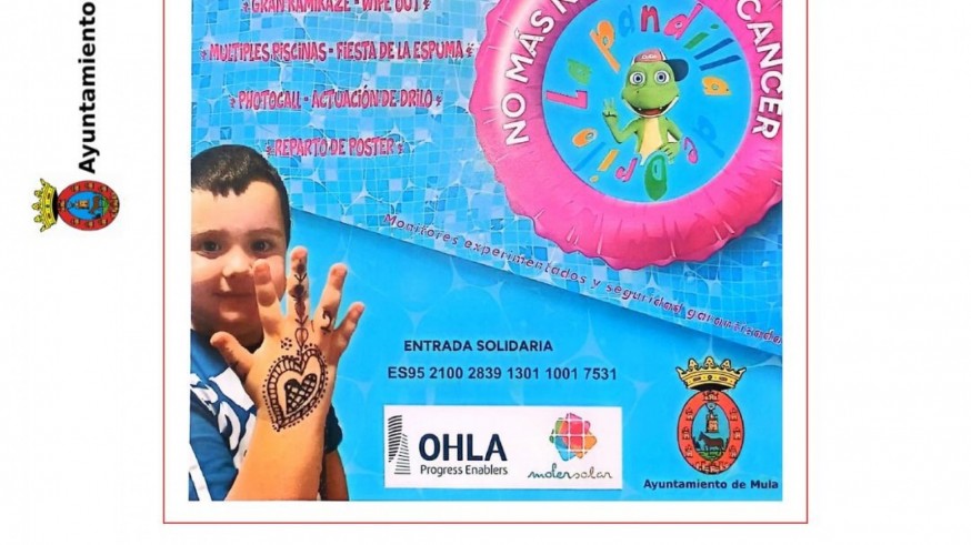 Fiesta solidaria del Agua en Mula contra el cáncer infantil