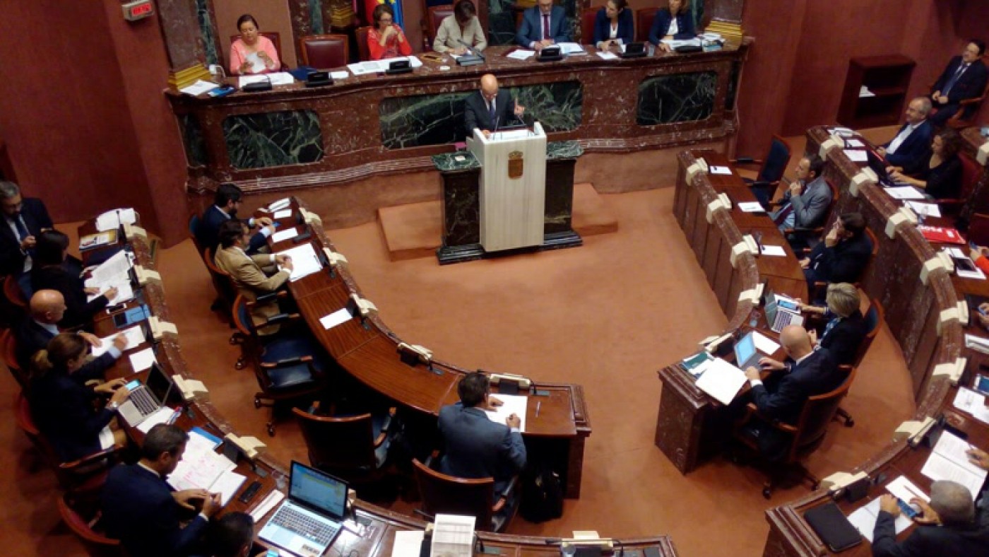 La Asamblea Regional aprueba el techo de gasto para 2018