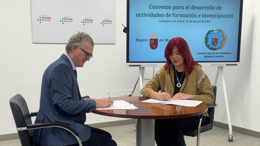 Salud y el Colegio de Enfermería firman un convenio para mejorar la formación e investigación