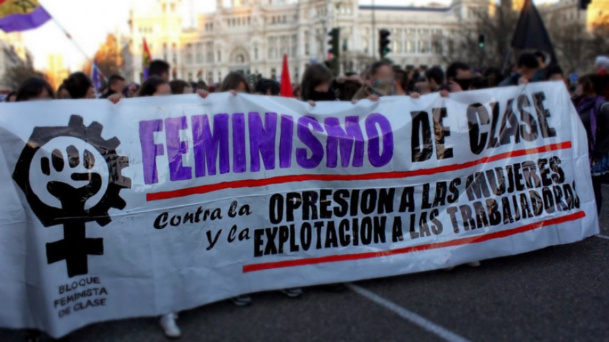 Pancarta feminismo de clase