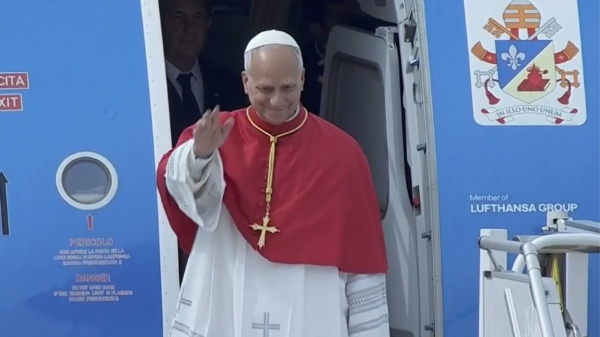 Aterriza en Barajas el papa León XIV