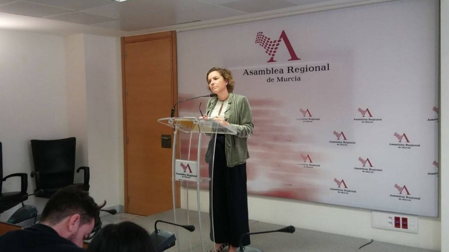Martínez-Cachá atiende a los medios en la Asamblea Regional