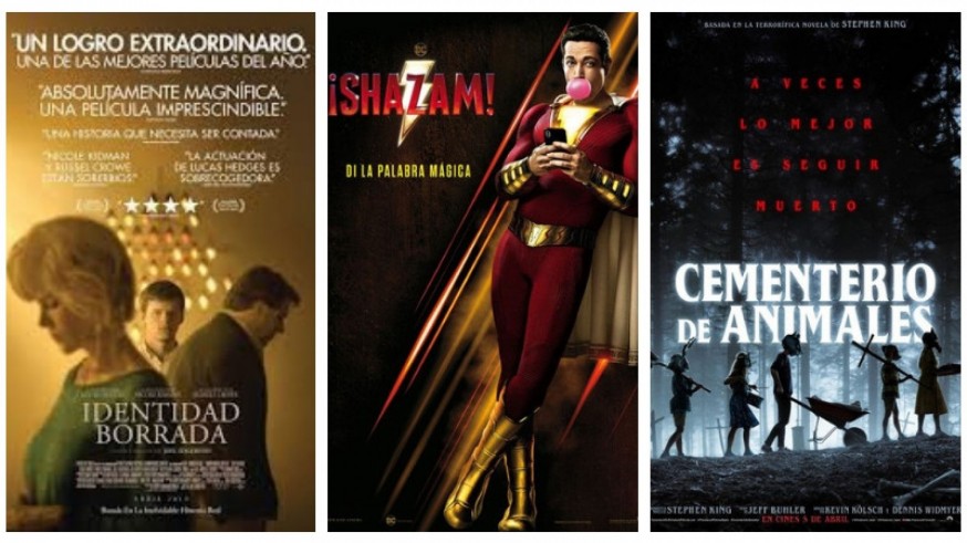 'Identidad borrada', '¡Shazam!' y 'Cementerio de animales'