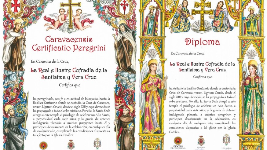 Caravaca. Nueva credencial del peregrino y nuevo diploma de visitas a la Basílica