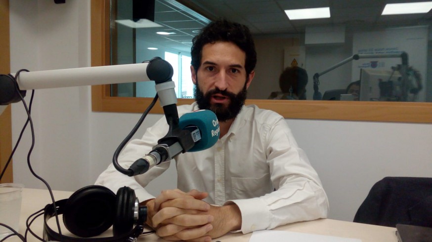 José Manuel Antón, en los estudios de Onda Regional de Cartagena