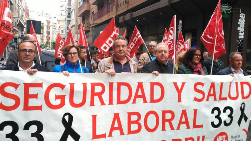 Manifestación de los sindicatos por las calles de Murcia