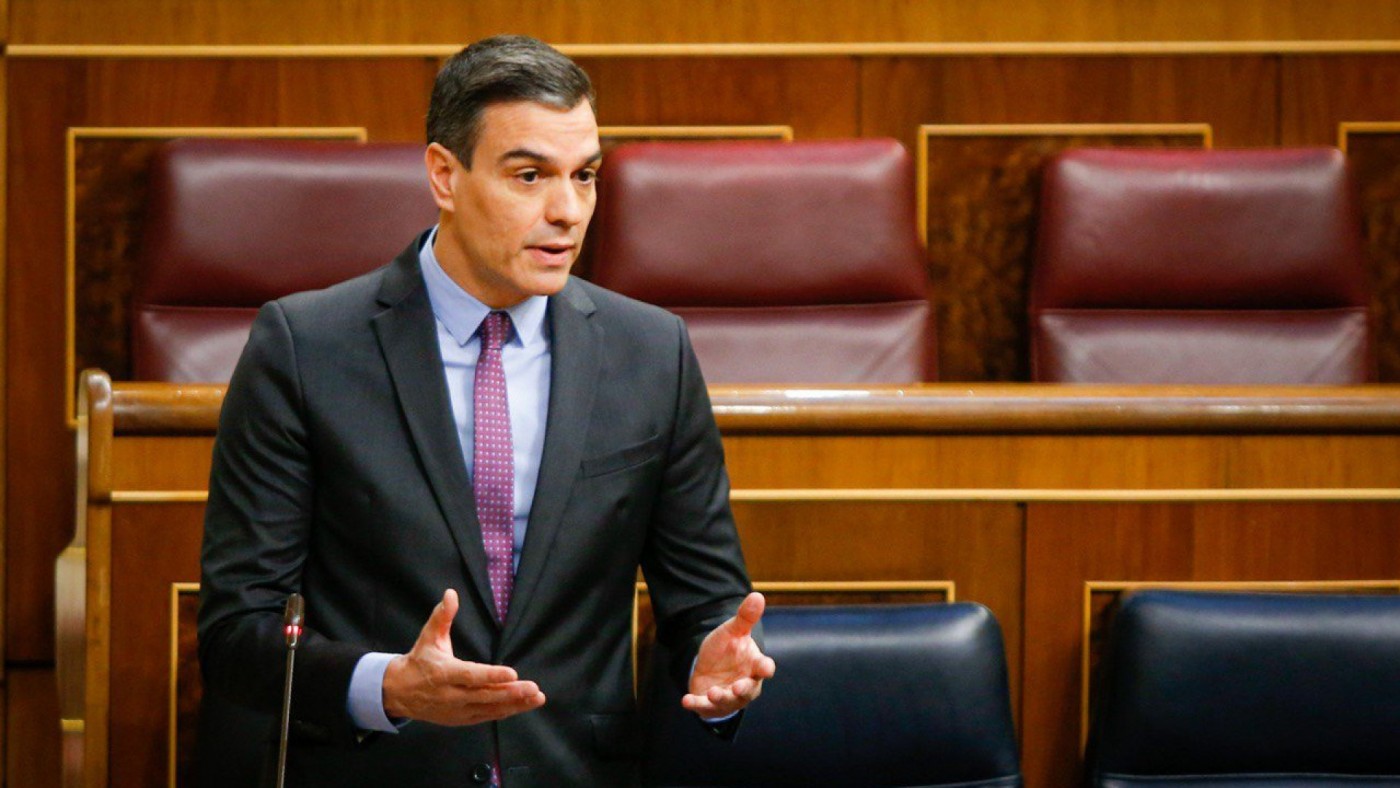 Pedro Sánchez en la sesión de control al Gobierno