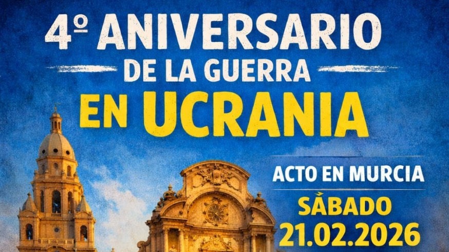 Murcia conmemora el cuarto aniversario de la invasión de Ucrania con un acto de unidad y memoria