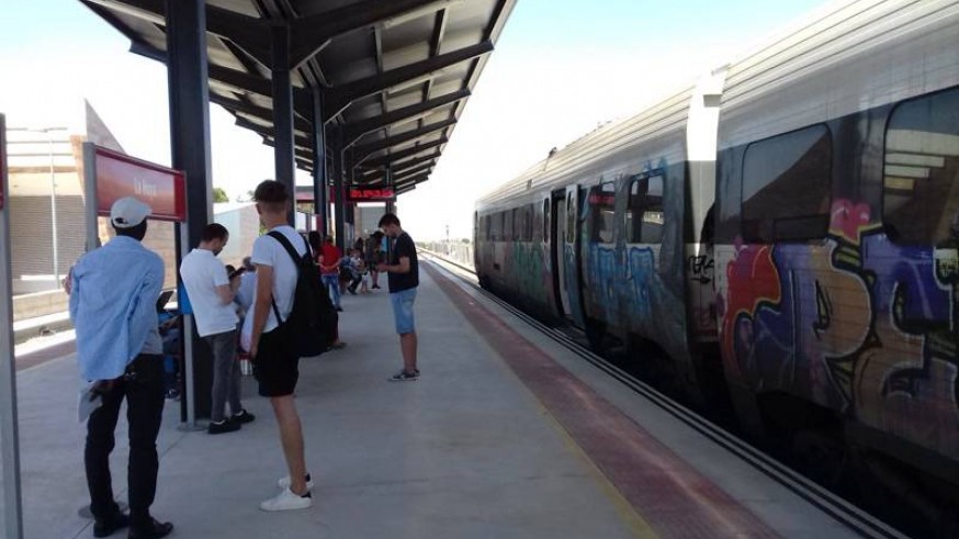 Tren de cercanías averiado en Lorca este pasado verano