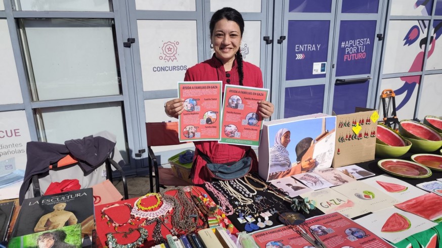 Solidaridad en la Universidad de Murcia: un mercadillo para apoyar directamente a familias en Gaza