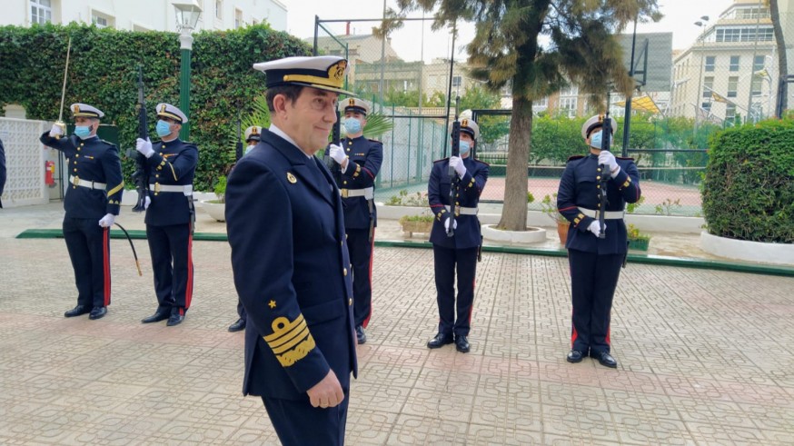 El Almirante Jefe de Estado Mayor, Antonio Martorell, en Cartagena. ORM