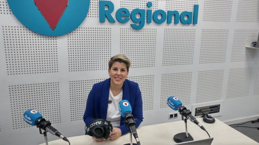 Noelia Arroyo durante su entrevista en Onda Regional