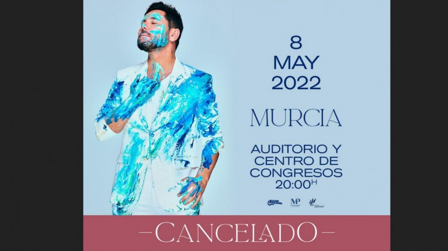 Cancelado el concierto de Miguel Poveda previsto para este domingo en Murcia
