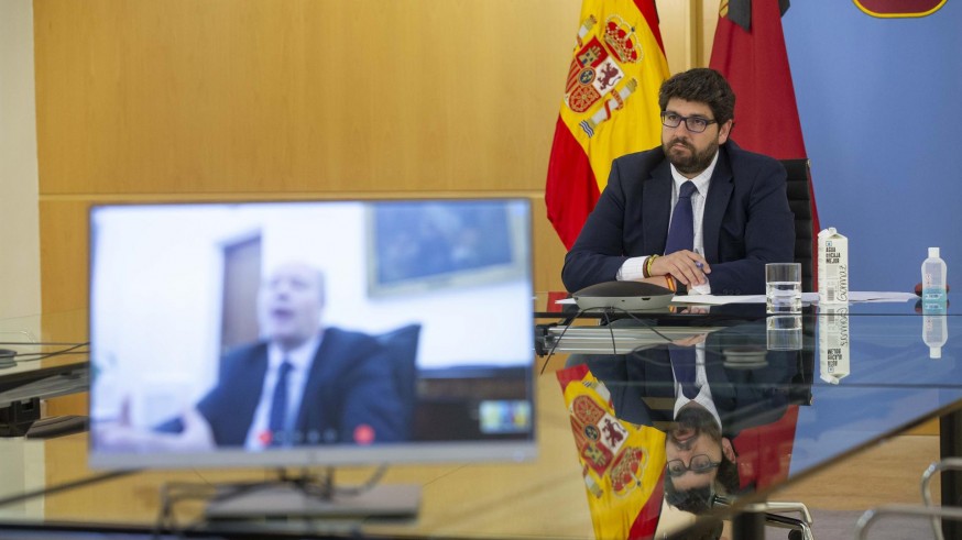 Reunión telemática entre el presidente regional y el ministro de Justicia