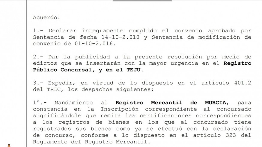 El Real Murcia sale del concurso de acreedores