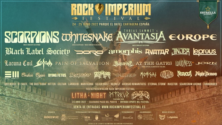 Scorpions, Whitesnake, Avantasia, o Europe en el Rock Imperium Cartagena