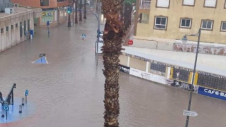 Situación en Mazarrón sobre las carreteras cortadas tras las últimas lluvias