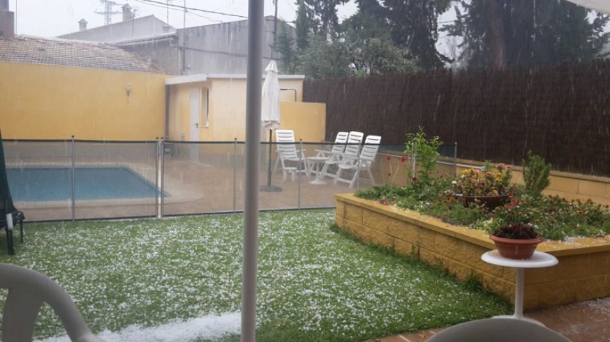 Granizo en la ciudad de Murcia