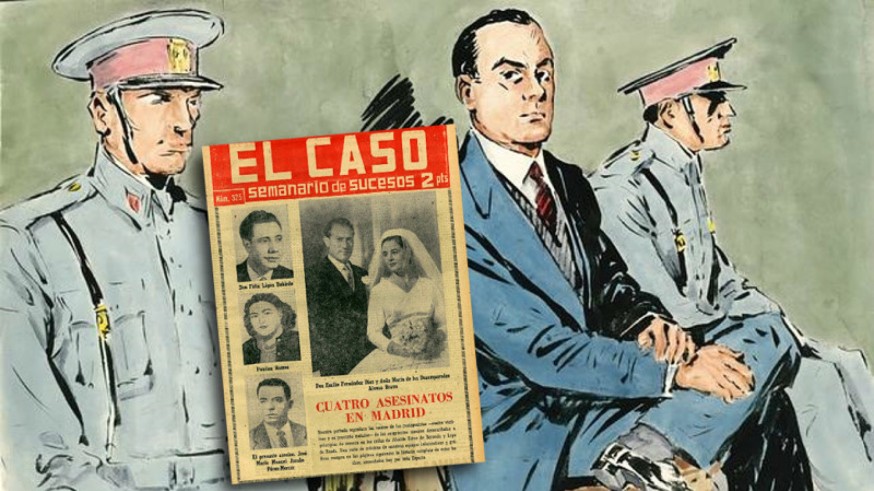 Portada de 'El Caso' con el crimen de Jarabo y recreación del juicio