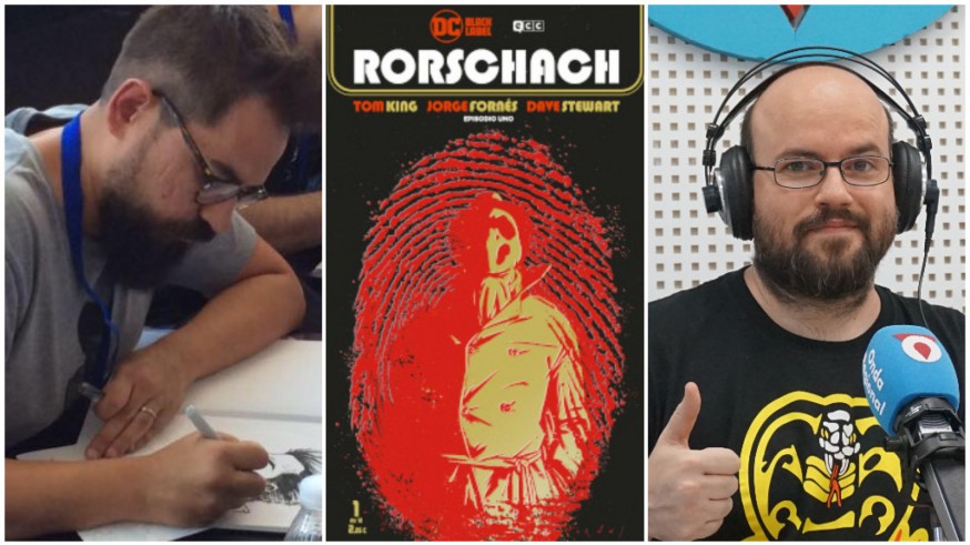 Jorge Fornés, portada de 'Rorschach' y Antonio G. Caballer