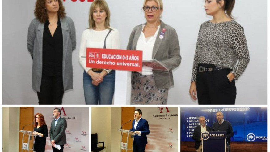 Alarcón (PSOE); García (Podemos); Sánchez (C´s) y Martínez (PP)