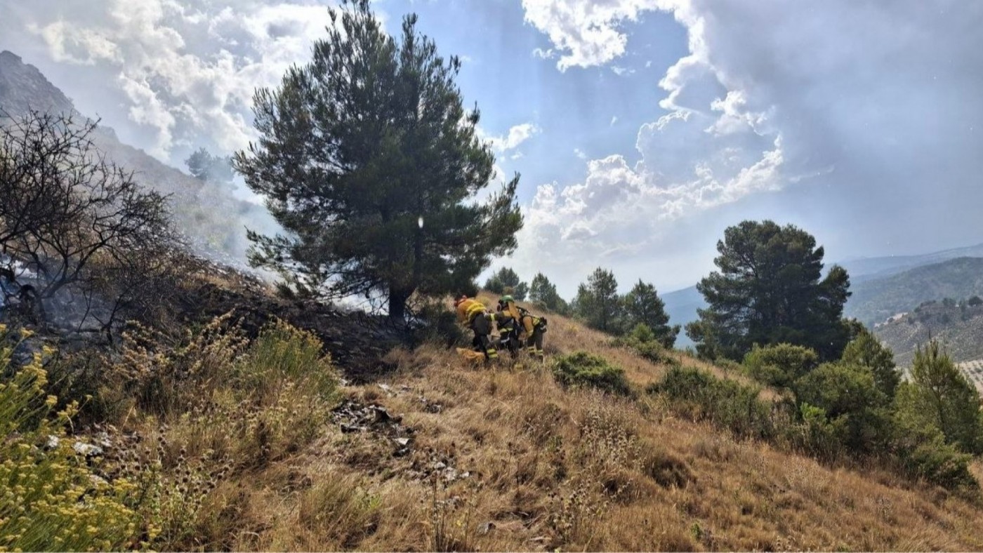 Tres Incendios en Moratalla y Lorca por rayos de la tormenta