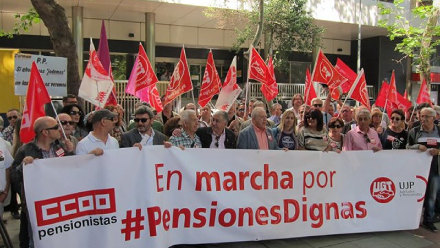 Pensionistas frente a la Seguridad Social. EUROPA PRESS
