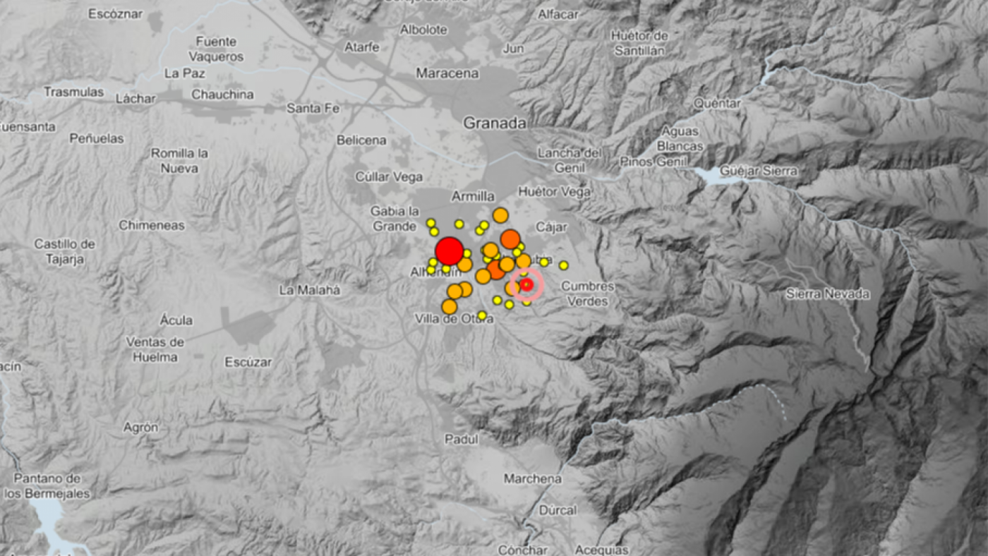 Un terremoto de 5 grados en Granada durante la madrugada se salda sin daños personales