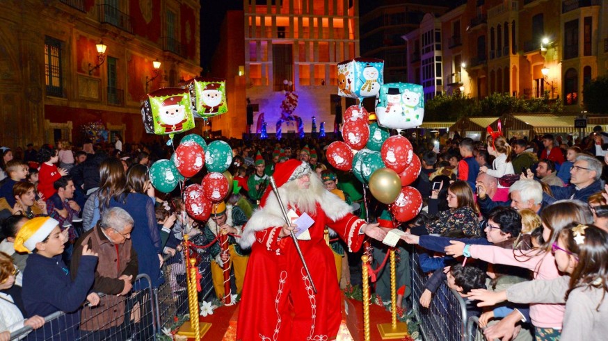 Papa Noel llega este sábado a Murcia con un multitudinario espectáculo sorpresa en Belluga