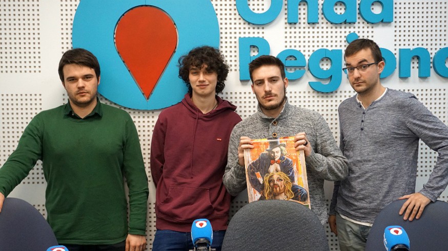 Rafael Fernández, Enrique Capel, Samuel Pérez y Jorge de Paz, del Club de Debate UM