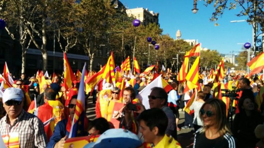 Manifestación de hoy en Barcelona. EUROPA PRESS