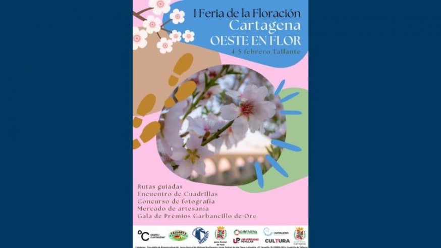 La zona Oeste del municipio de Cartagena invita a recorrer sus almendros en flor