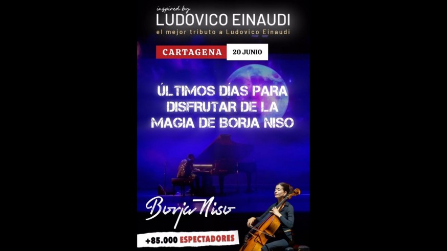 El pianista Borja Niso actúa este viernes en el auditorio del Parque Torres de Cartagena