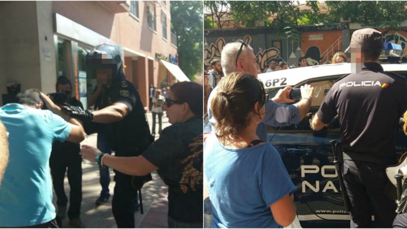 Dos detenidos por la Policía en las protestas en Santiago el Mayor